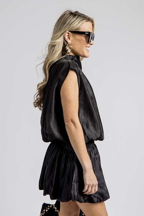 Bubble Hem Skort, Black - SALE - The Blue Door Boutique